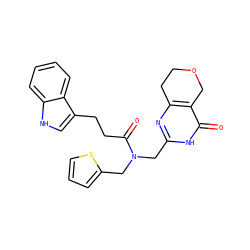 O=C(CCc1c[nH]c2ccccc12)N(Cc1nc2c(c(=O)[nH]1)COCC2)Cc1cccs1 ZINC000143015597