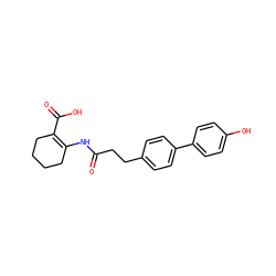 O=C(CCc1ccc(-c2ccc(O)cc2)cc1)NC1=C(C(=O)O)CCCC1 ZINC000473108049