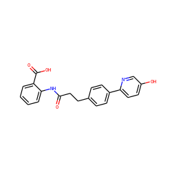 O=C(CCc1ccc(-c2ccc(O)cn2)cc1)Nc1ccccc1C(=O)O ZINC000028863432