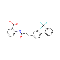 O=C(CCc1ccc(-c2ccccc2C(F)(F)F)cc1)Nc1ccccc1C(=O)O ZINC000473099419