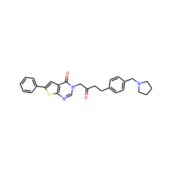 O=C(CCc1ccc(CN2CCCC2)cc1)Cn1cnc2sc(-c3ccccc3)cc2c1=O ZINC000073220821