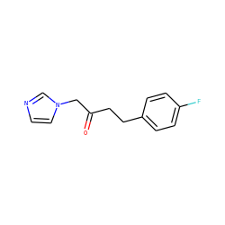 O=C(CCc1ccc(F)cc1)Cn1ccnc1 ZINC000028647972