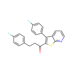 O=C(CCc1ccc(F)cc1)c1sc2ncccc2c1-c1ccc(F)cc1 ZINC000165785014