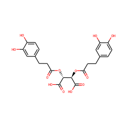 O=C(CCc1ccc(O)c(O)c1)O[C@@H](C(=O)O)[C@@H](OC(=O)CCc1ccc(O)c(O)c1)C(=O)O ZINC000013556357