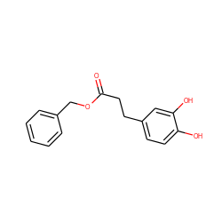 O=C(CCc1ccc(O)c(O)c1)OCc1ccccc1 ZINC000113293591