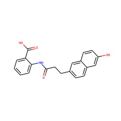 O=C(CCc1ccc2cc(O)ccc2c1)Nc1ccccc1C(=O)O ZINC000042888059