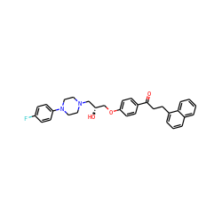 O=C(CCc1cccc2ccccc12)c1ccc(OC[C@H](O)CN2CCN(c3ccc(F)cc3)CC2)cc1 ZINC000096941820