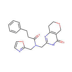 O=C(CCc1ccccc1)N(Cc1nc2c(c(=O)[nH]1)COCC2)Cc1ncco1 ZINC000143025953