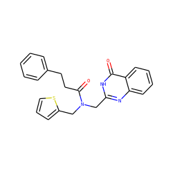 O=C(CCc1ccccc1)N(Cc1nc2ccccc2c(=O)[nH]1)Cc1cccs1 ZINC000006813882