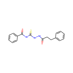 O=C(CCc1ccccc1)NNC(=S)NC(=O)c1ccccc1 ZINC000002135480