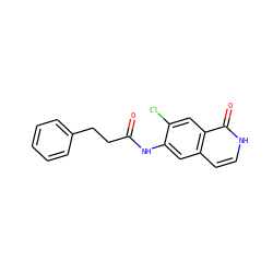O=C(CCc1ccccc1)Nc1cc2cc[nH]c(=O)c2cc1Cl ZINC000049034468