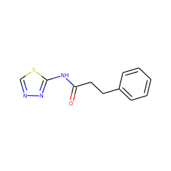 O=C(CCc1ccccc1)Nc1nncs1 ZINC000000437458