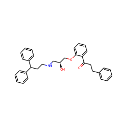 O=C(CCc1ccccc1)c1ccccc1OC[C@@H](O)CNCCC(c1ccccc1)c1ccccc1 ZINC000013529021