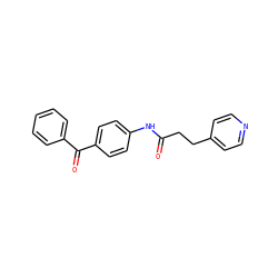 O=C(CCc1ccncc1)Nc1ccc(C(=O)c2ccccc2)cc1 ZINC000013475339
