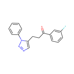 O=C(CCc1cnnn1-c1ccccc1)c1cccc(F)c1 ZINC000049037128
