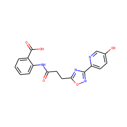O=C(CCc1nc(-c2ccc(O)cn2)no1)Nc1ccccc1C(=O)O ZINC000028863458