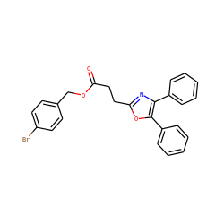 O=C(CCc1nc(-c2ccccc2)c(-c2ccccc2)o1)OCc1ccc(Br)cc1 ZINC000002883018