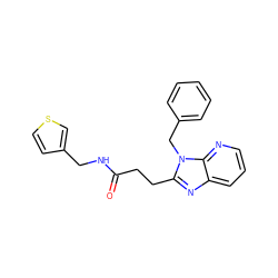 O=C(CCc1nc2cccnc2n1Cc1ccccc1)NCc1ccsc1 ZINC001772629753