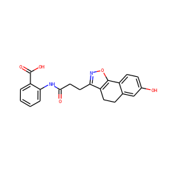 O=C(CCc1noc2c1CCc1cc(O)ccc1-2)Nc1ccccc1C(=O)O ZINC000040413099