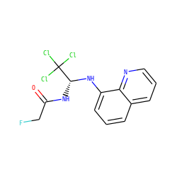 O=C(CF)N[C@@H](Nc1cccc2cccnc12)C(Cl)(Cl)Cl ZINC000000652214