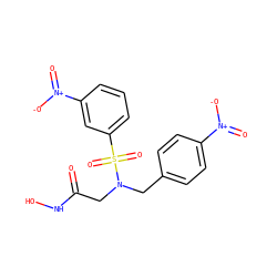 O=C(CN(Cc1ccc([N+](=O)[O-])cc1)S(=O)(=O)c1cccc([N+](=O)[O-])c1)NO ZINC000013808267