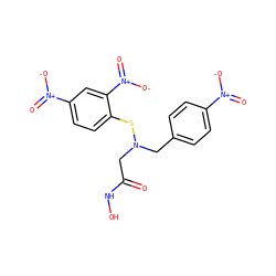 O=C(CN(Cc1ccc([N+](=O)[O-])cc1)Sc1ccc([N+](=O)[O-])cc1[N+](=O)[O-])NO ZINC000034801796
