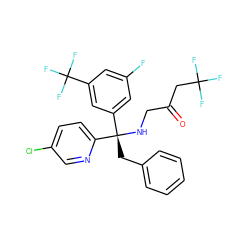 O=C(CN[C@@](Cc1ccccc1)(c1cc(F)cc(C(F)(F)F)c1)c1ccc(Cl)cn1)CC(F)(F)F ZINC000115425224