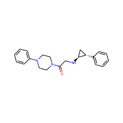 O=C(CN[C@H]1C[C@@H]1c1ccccc1)N1CCN(c2ccccc2)CC1 ZINC000096172286