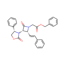 O=C(CN1C(=O)[C@@H](N2C(=O)OC[C@@H]2c2ccccc2)[C@H]1/C=C/c1ccccc1)OCc1ccccc1 ZINC000028713330