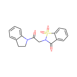 O=C(CN1C(=O)c2ccccc2S1(=O)=O)N1CCc2ccccc21 ZINC000002848545