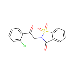 O=C(CN1C(=O)c2ccccc2S1(=O)=O)c1ccccc1Cl ZINC000007155441