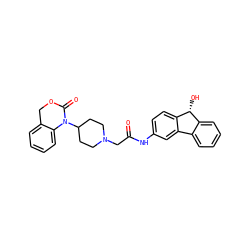 O=C(CN1CCC(N2C(=O)OCc3ccccc32)CC1)Nc1ccc2c(c1)-c1ccccc1[C@H]2O ZINC000013612815