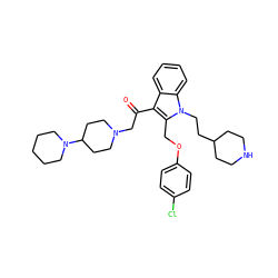 O=C(CN1CCC(N2CCCCC2)CC1)c1c(COc2ccc(Cl)cc2)n(CCC2CCNCC2)c2ccccc12 ZINC000027207677