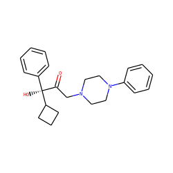O=C(CN1CCN(c2ccccc2)CC1)[C@](O)(c1ccccc1)C1CCC1 ZINC000013825753