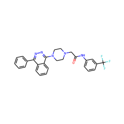 O=C(CN1CCN(c2nnc(-c3ccccc3)c3ccccc23)CC1)Nc1cccc(C(F)(F)F)c1 ZINC000653779562