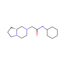 O=C(CN1CCN2CCC[C@@H]2C1)NC1CCCCC1 ZINC000023249643