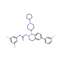 O=C(CN1CCc2cc(-c3cccc(Cl)c3)ccc2[C@H]1C1CCN(C2CCCC2)CC1)Nc1cc(Cl)cc(Cl)c1 ZINC000036351774