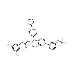 O=C(CN1CCc2cc(-c3cccc(OC(F)(F)F)c3)ccc2[C@H]1C1CCN(C2CCCC2)CC1)Nc1cc(Cl)cc(Cl)c1 ZINC000049776342