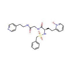 O=C(CNC(=O)[C@@H](CCc1cccc[n+]1[O-])NS(=O)(=O)Cc1ccccc1)NCCc1ccncc1 ZINC000028706095