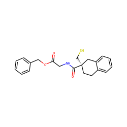 O=C(CNC(=O)[C@]1(CS)CCc2ccccc2C1)OCc1ccccc1 ZINC000026176897