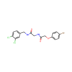O=C(CNC(=O)COc1ccc(Br)cc1)NCc1ccc(Cl)c(Cl)c1 ZINC000200151346