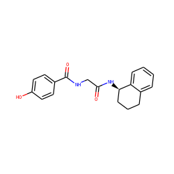 O=C(CNC(=O)c1ccc(O)cc1)N[C@@H]1CCCc2ccccc21 ZINC000149263411