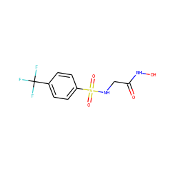 O=C(CNS(=O)(=O)c1ccc(C(F)(F)F)cc1)NO ZINC000028528750