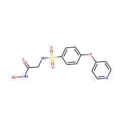 O=C(CNS(=O)(=O)c1ccc(Oc2ccncc2)cc1)NO ZINC000028526833