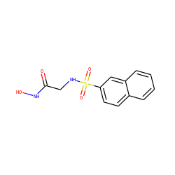 O=C(CNS(=O)(=O)c1ccc2ccccc2c1)NO ZINC000073164652