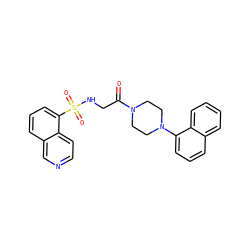 O=C(CNS(=O)(=O)c1cccc2cnccc12)N1CCN(c2cccc3ccccc23)CC1 ZINC000028705139