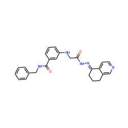 O=C(CNc1cccc(C(=O)NCc2ccccc2)c1)N/N=C1\CCCc2cnccc21 ZINC001772598477