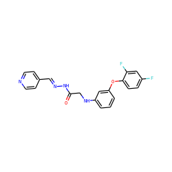 O=C(CNc1cccc(Oc2ccc(F)cc2F)c1)N/N=C/c1ccncc1 ZINC000043105316
