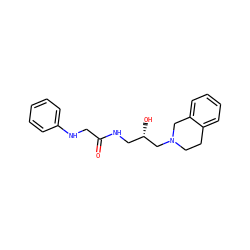 O=C(CNc1ccccc1)NC[C@H](O)CN1CCc2ccccc2C1 ZINC001772593393