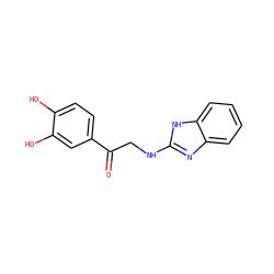 O=C(CNc1nc2ccccc2[nH]1)c1ccc(O)c(O)c1 ZINC000045366638